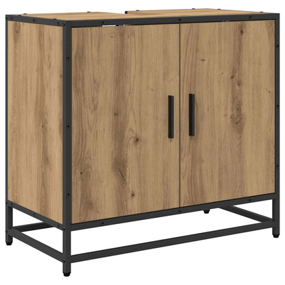 Badkamer wastafelkast artisanaal eikenkleurig 65 x 33 x 60 cm