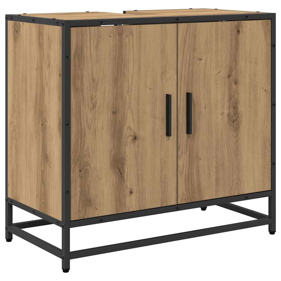 Badkamer wastafelkast artisanaal eikenkleurig 65 x 33 x 60 cm