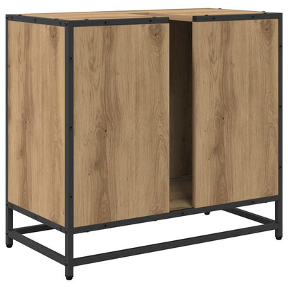 Badkamer wastafelkast artisanaal eikenkleurig 65 x 33 x 60 cm