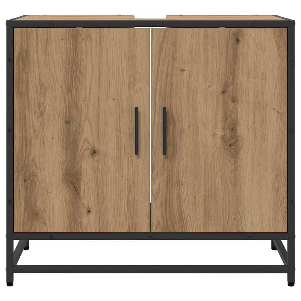 Badkamer wastafelkast artisanaal eikenkleurig 65 x 33 x 60 cm
