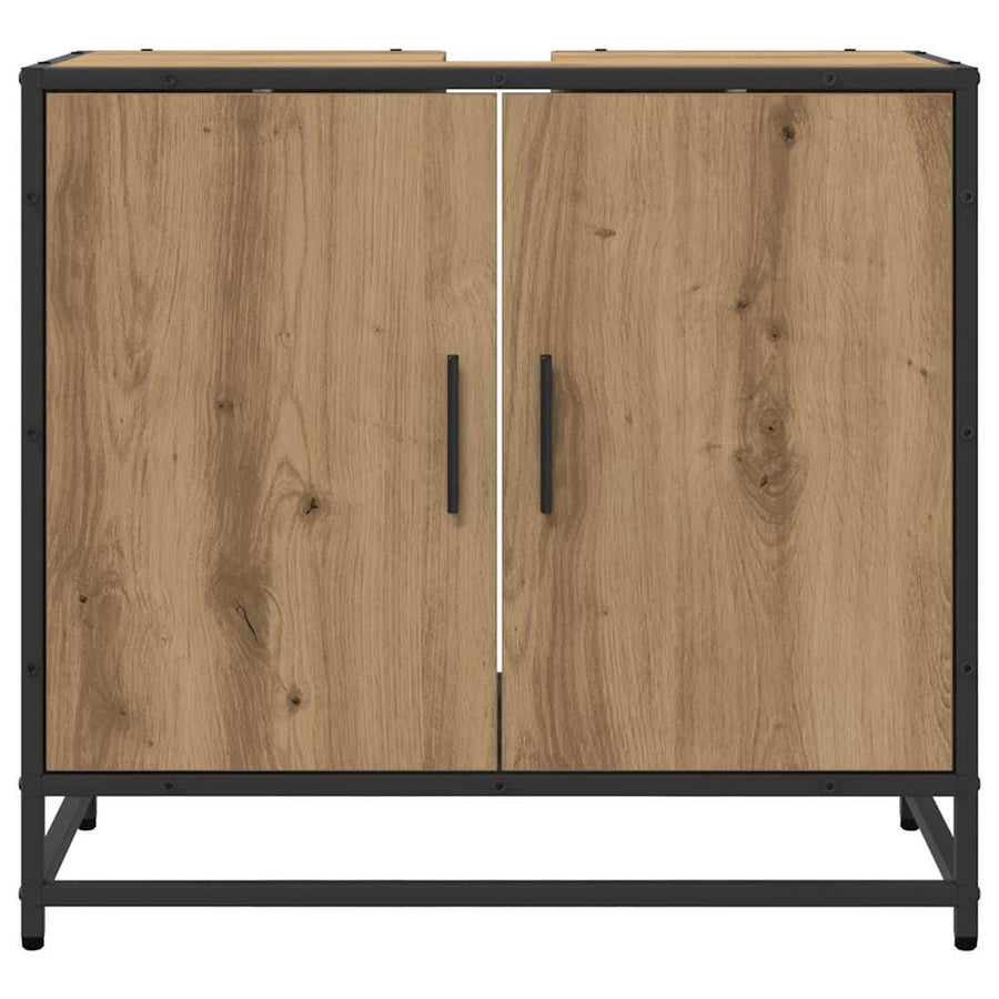Badkamer wastafelkast artisanaal eikenkleurig 65 x 33 x 60 cm