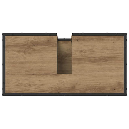 Badkamer wastafelkast artisanaal eikenkleurig 65 x 33 x 60 cm