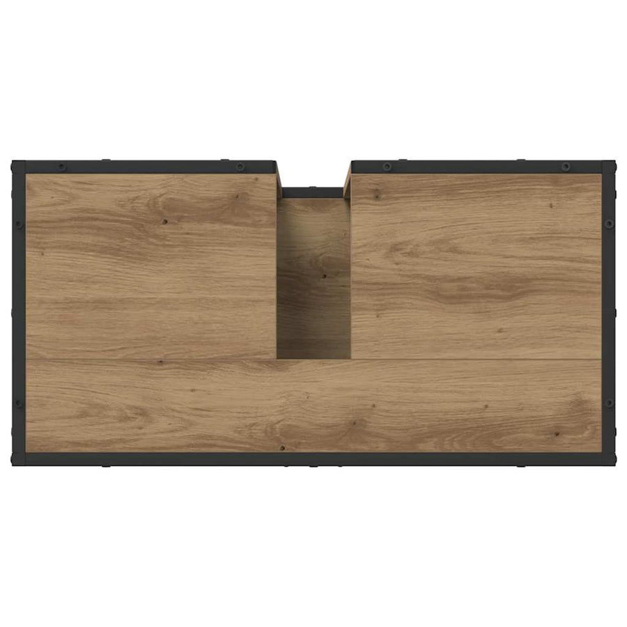 Badkamer wastafelkast artisanaal eikenkleurig 65 x 33 x 60 cm