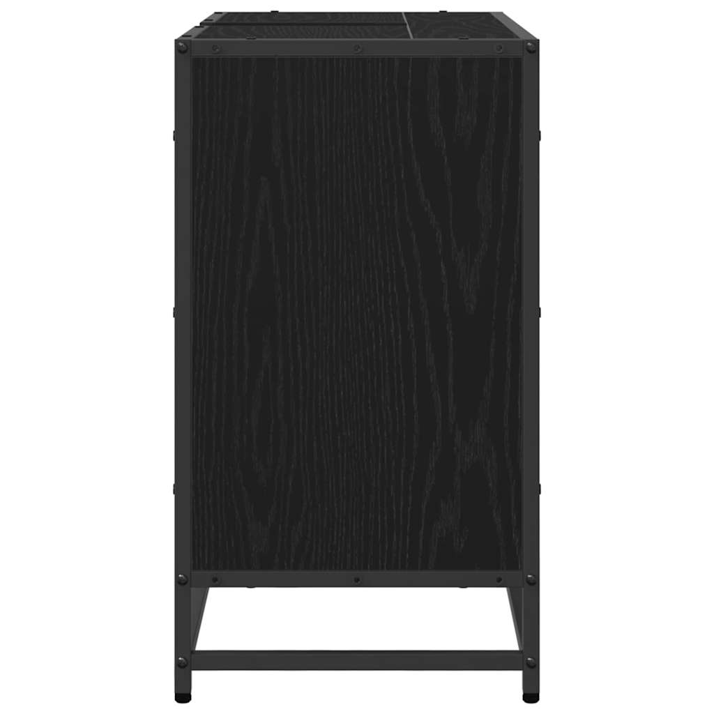 Badkamertenk te kast Zwart Eiken 65 x 33 x 60 cm Bewerkt hout