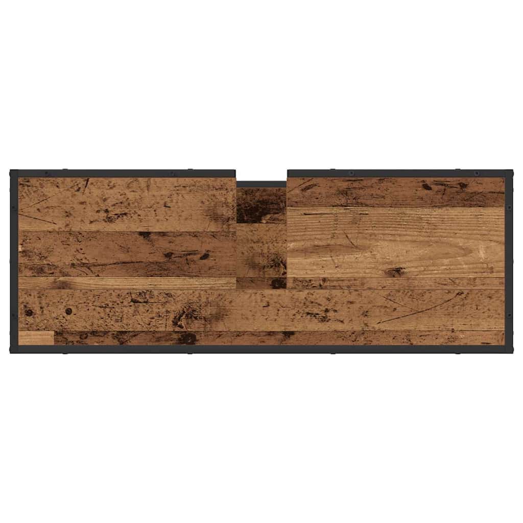 Badkamerkast met opslag Oud Hout 90 x 33 x 60 cm Bewerkt hout