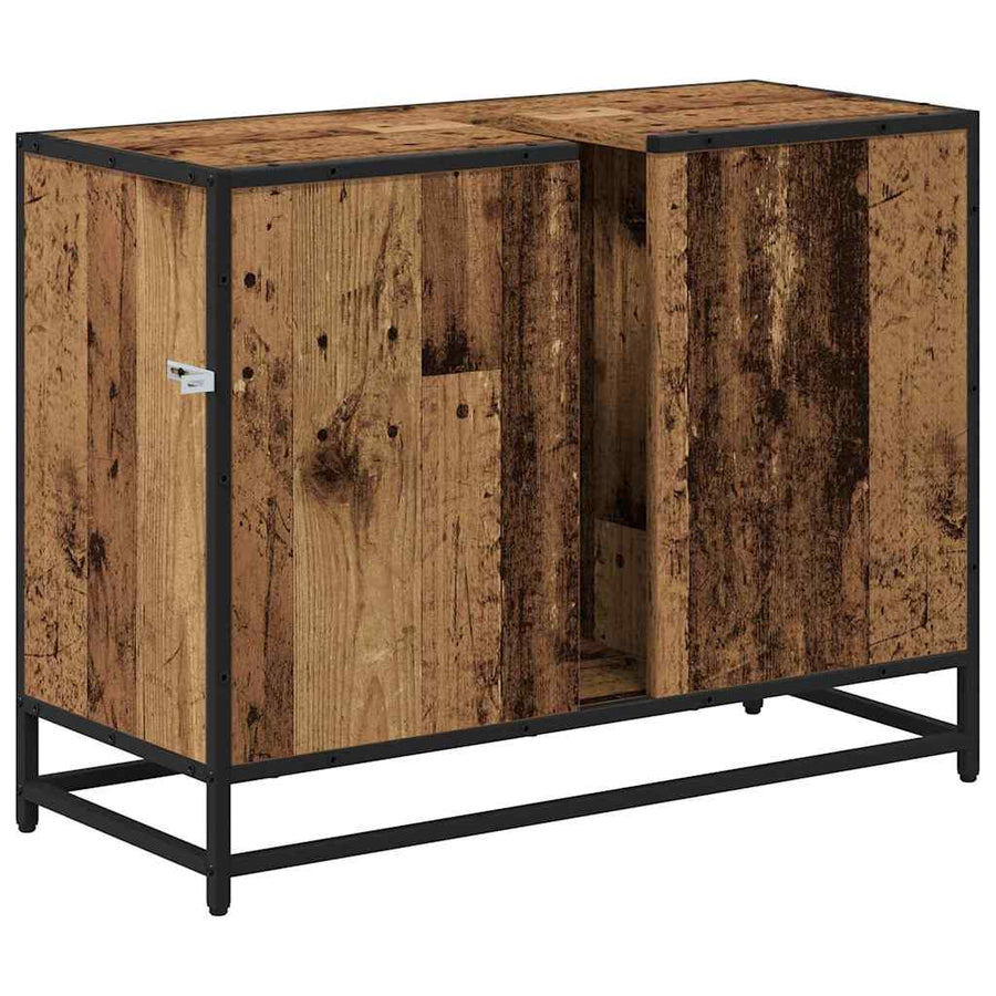 Badkamertenk Te Kast 80 X 33 X 60 Cm Bewerkt Hout Oud hout