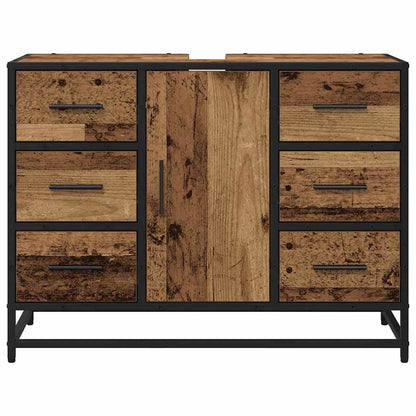 Badkamertenk Te Kast 80 X 33 X 60 Cm Bewerkt Hout Oud hout