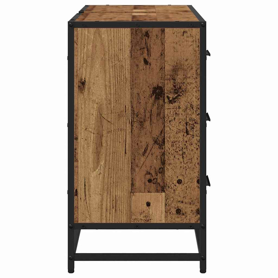 Badkamertenk Te Kast 80 X 33 X 60 Cm Bewerkt Hout Oud hout