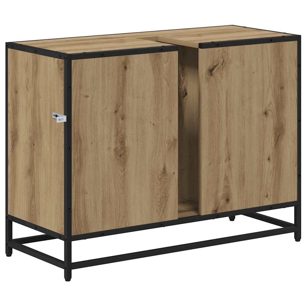 Badkamertenk Te Kast Artisanaal Eikenkleurig 80 X 33 X 60 Cm