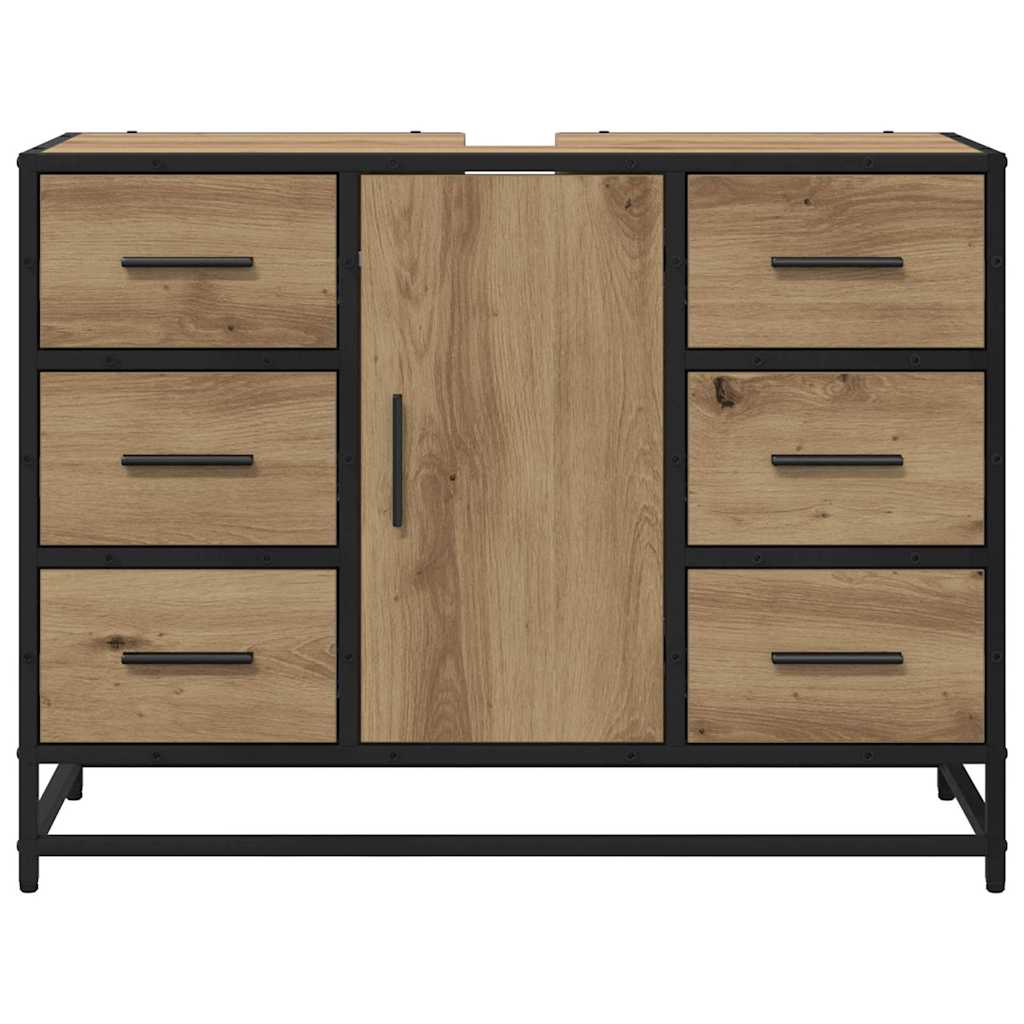 Badkamertenk Te Kast Artisanaal Eikenkleurig 80 X 33 X 60 Cm