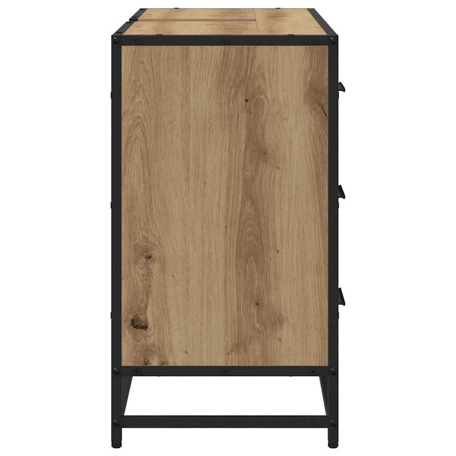 Badkamertenk Te Kast Artisanaal Eikenkleurig 80 X 33 X 60 Cm