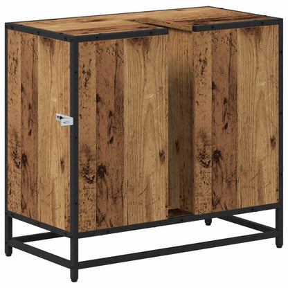 Badkamerkast met plank Oud Hout 65 x 33 x 60 cm Bewerkt hout