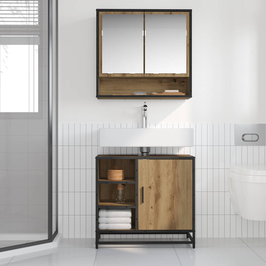 Badkamerkast Artisan Eiken 65 x 33 x 60 cm Bewerkt hout