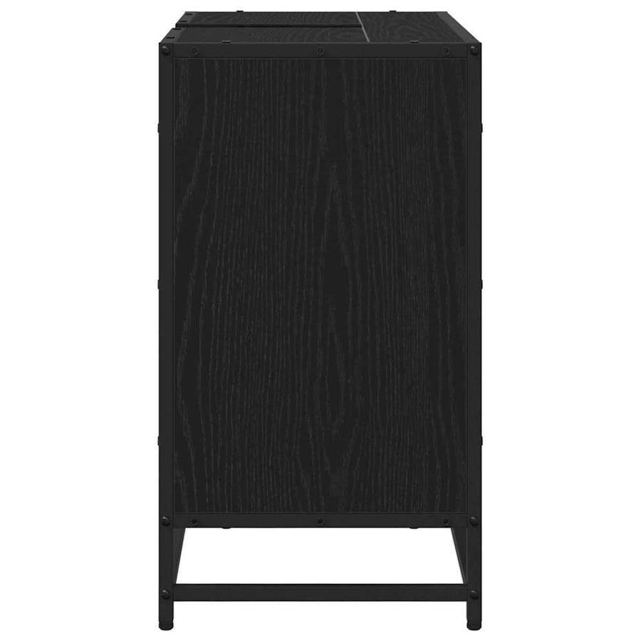Badkamertenk te kast Zwart eiken 65 x 33 x 60 cm Bewerkt hout