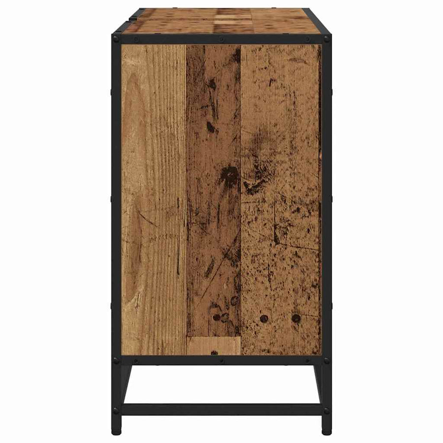 Badkamertenk te kast Oud hout 80 x 33 x 60 cm Bewerkt hout