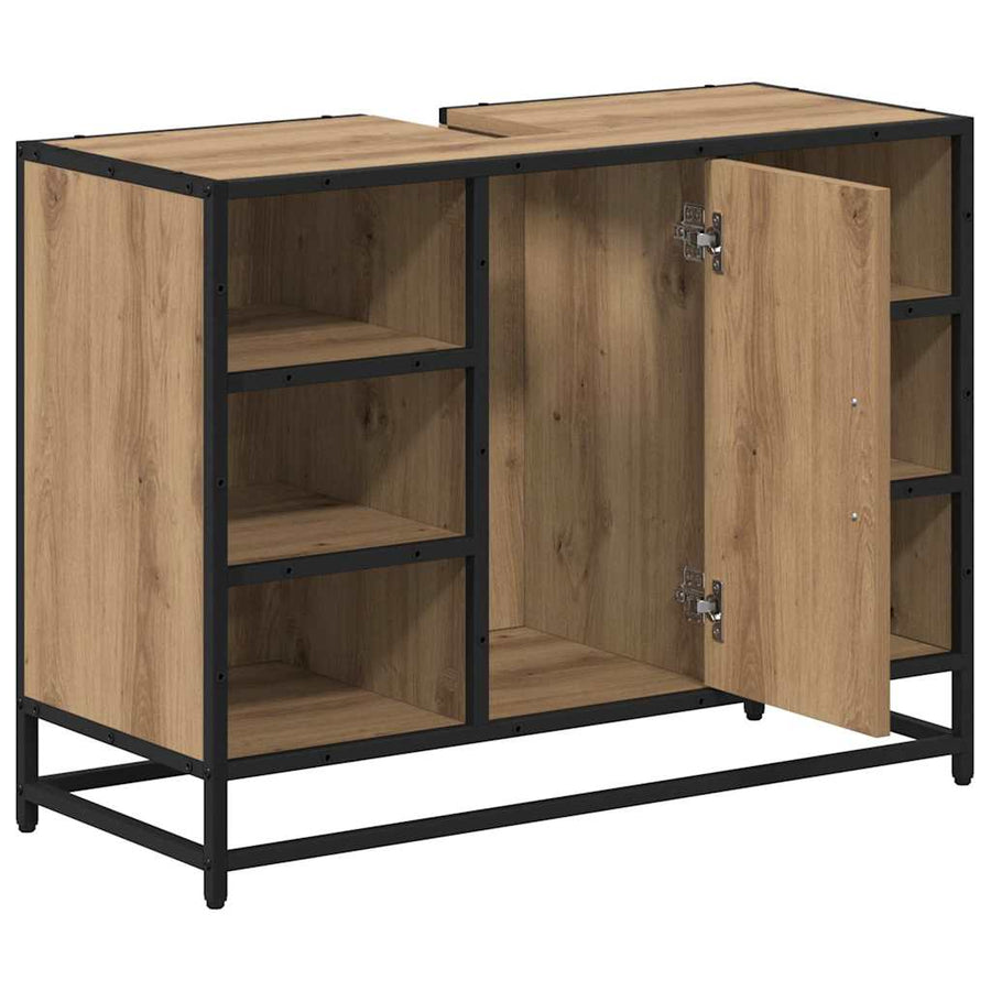 Badkamertenk te kast artisanaal eikenkleurig 80 x 33 x 60 cm
