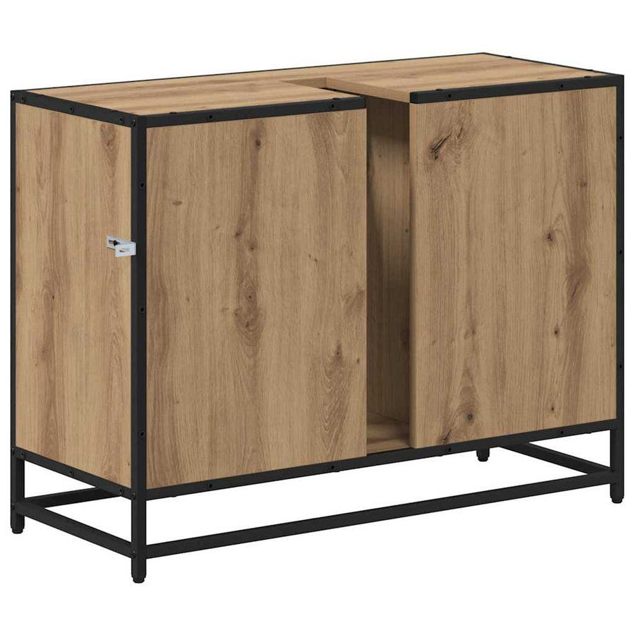 Badkamertenk te kast artisanaal eikenkleurig 80 x 33 x 60 cm