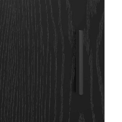 Badkamertenk te kast Zwart eiken 80 x 33 x 60 cm Bewerkt hout