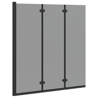 Douche Omhulsel Zwart 130 x 138 cm ESG-glas en aluminium