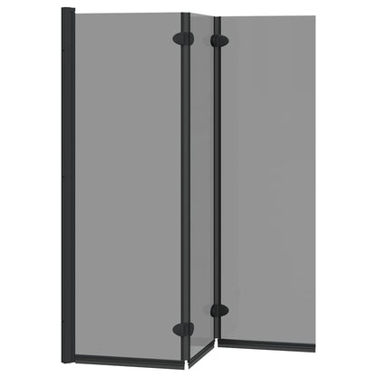 Douche Omhulsel Zwart 130 x 138 cm ESG-glas en aluminium