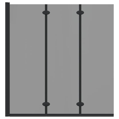 Douche Omhulsel Zwart 130 x 138 cm ESG-glas en aluminium