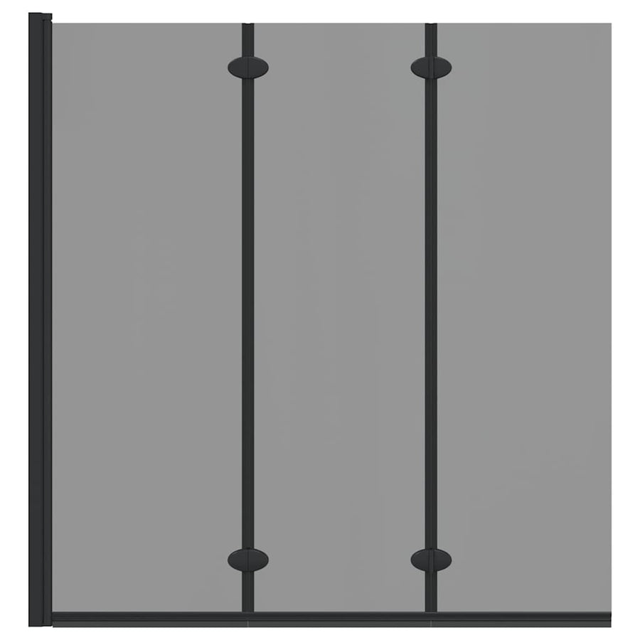 Douche Omhulsel Zwart 130 x 138 cm ESG-glas en aluminium