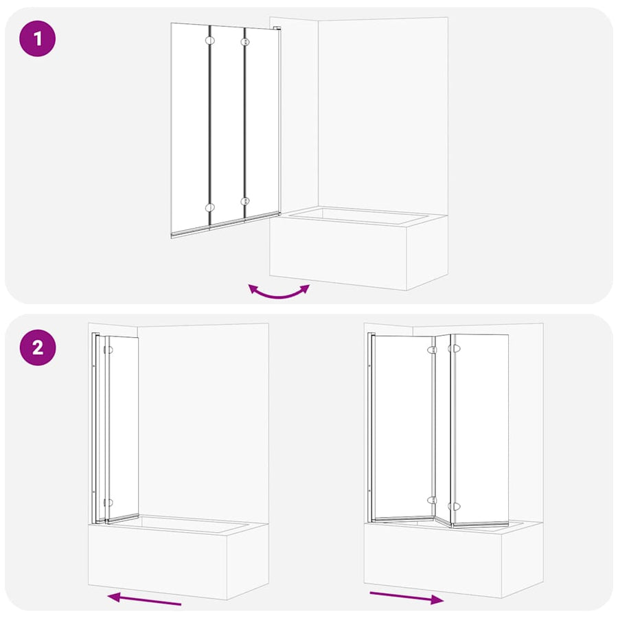 Douche Omhulsel Zwart 130 x 138 cm ESG-glas en aluminium