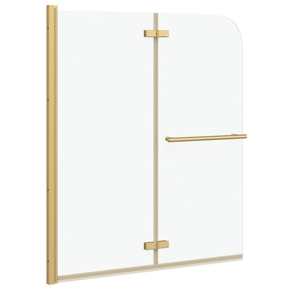 Douche Omhulsel Goud 120 x 140 cm ESG-glas en aluminium