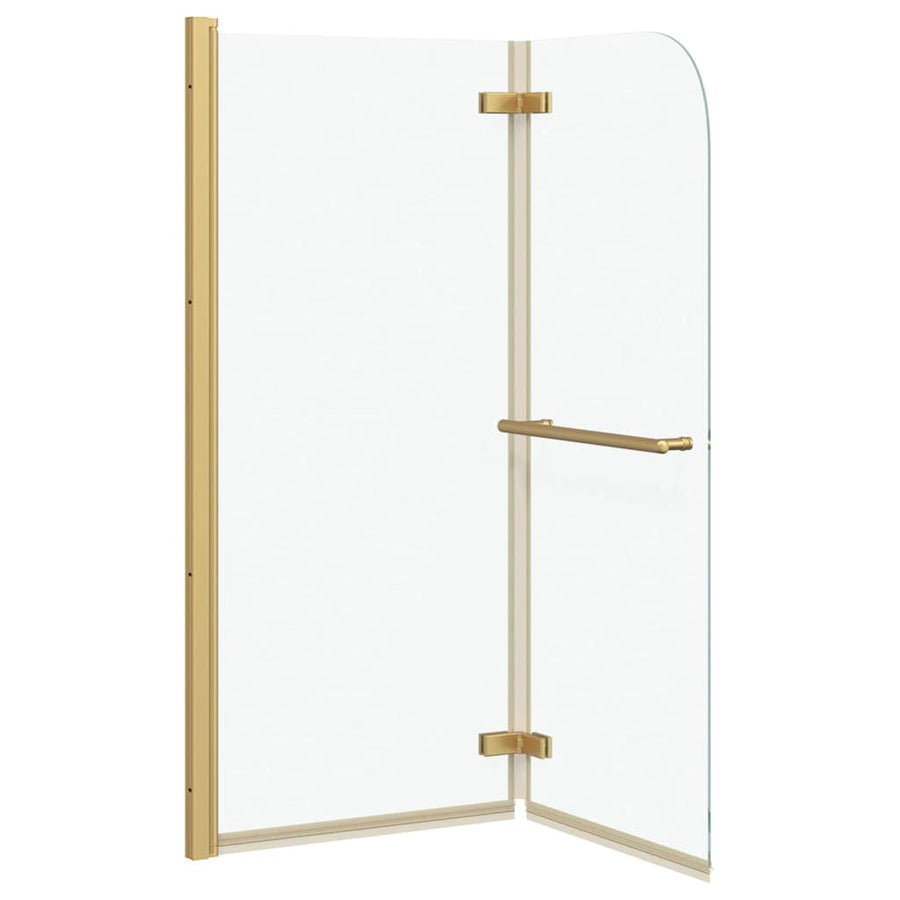 Douche Omhulsel Goud 120 x 140 cm ESG-glas en aluminium