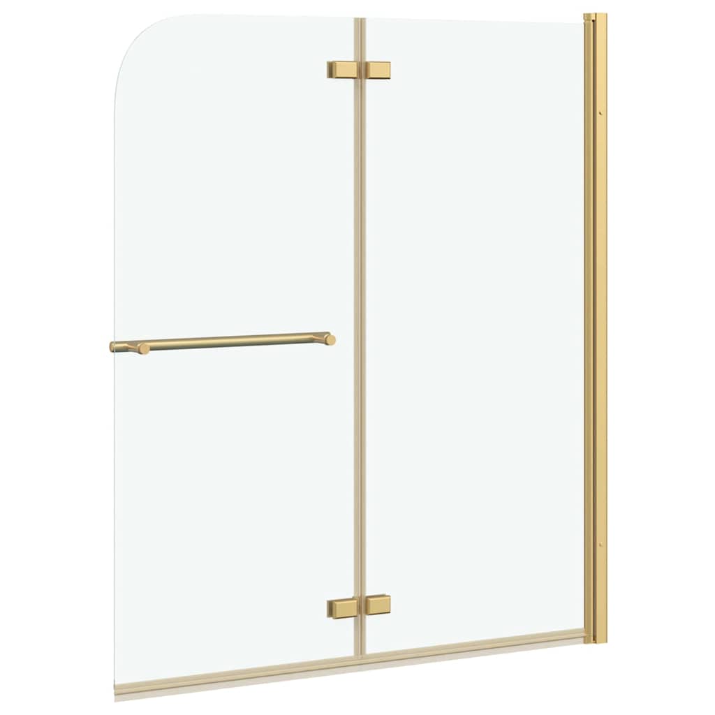 Douche Omhulsel Goud 120 x 140 cm ESG-glas en aluminium