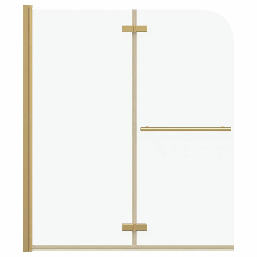 Douche Omhulsel Goud 120 x 140 cm ESG-glas en aluminium