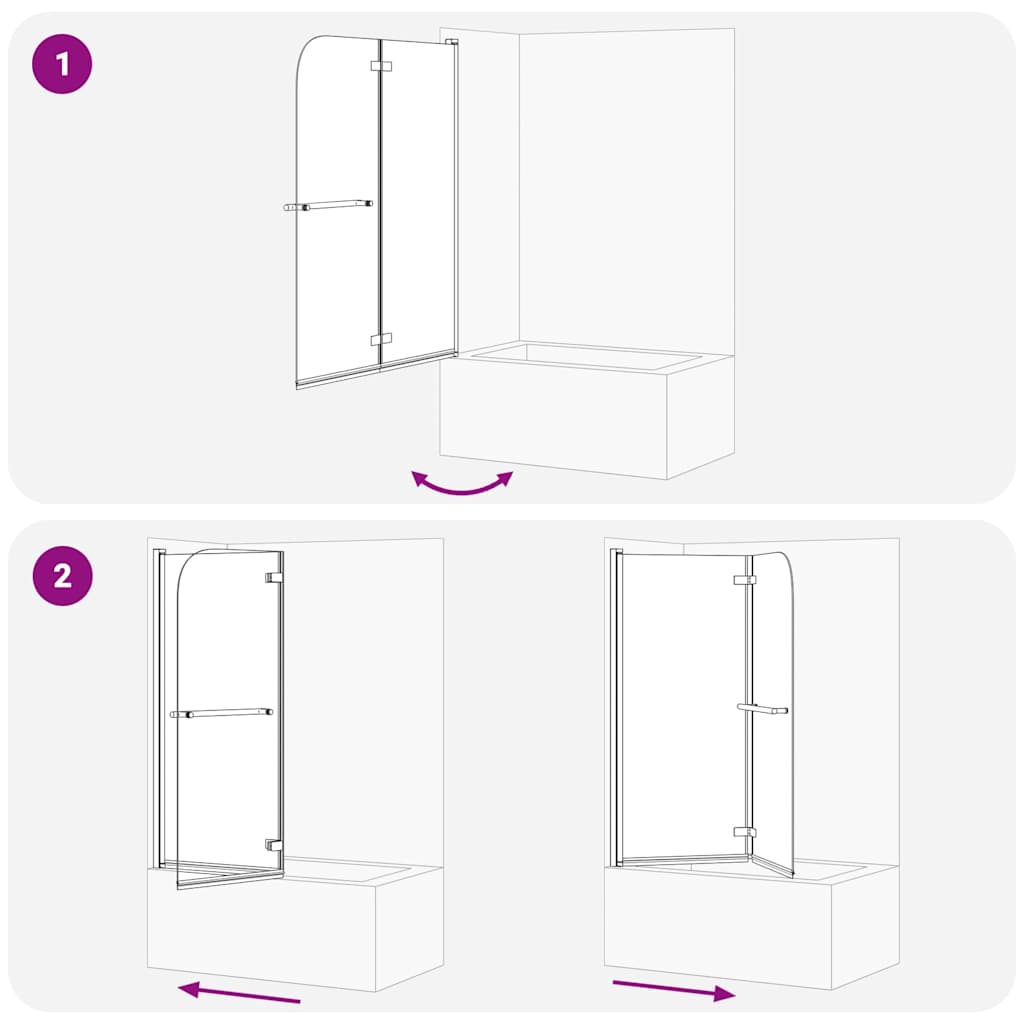 Douche Omhulsel Goud 120 x 140 cm ESG-glas en aluminium