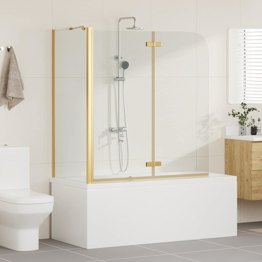 Douche Omhulsel Goud 120 x 68 x 130 cm ESG-glas en aluminium