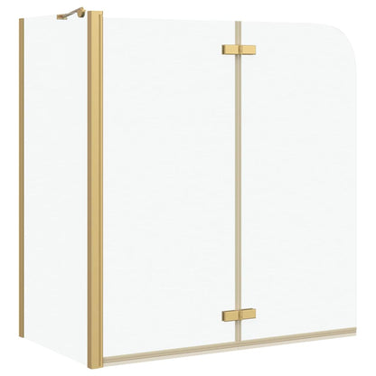 Douche Omhulsel Goud 120 x 68 x 130 cm ESG-glas en aluminium