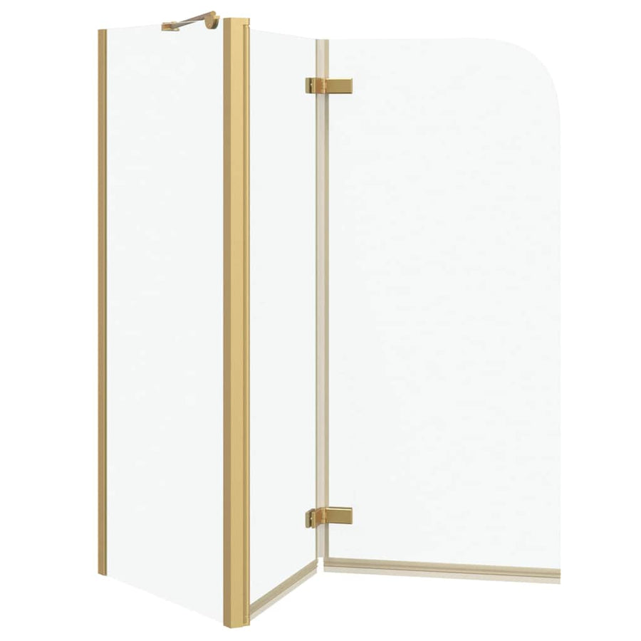 Douche Omhulsel Goud 120 x 68 x 130 cm ESG-glas en aluminium