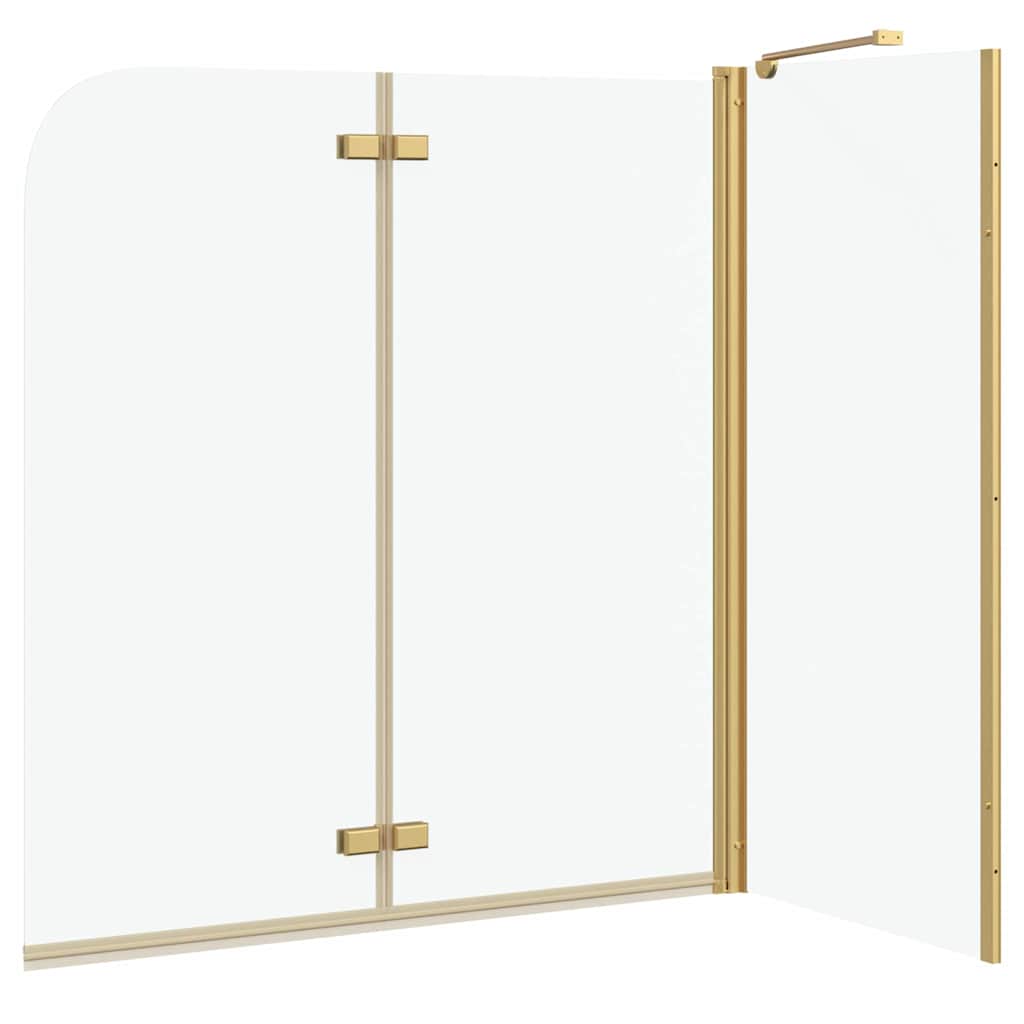 Douche Omhulsel Goud 120 x 68 x 130 cm ESG-glas en aluminium