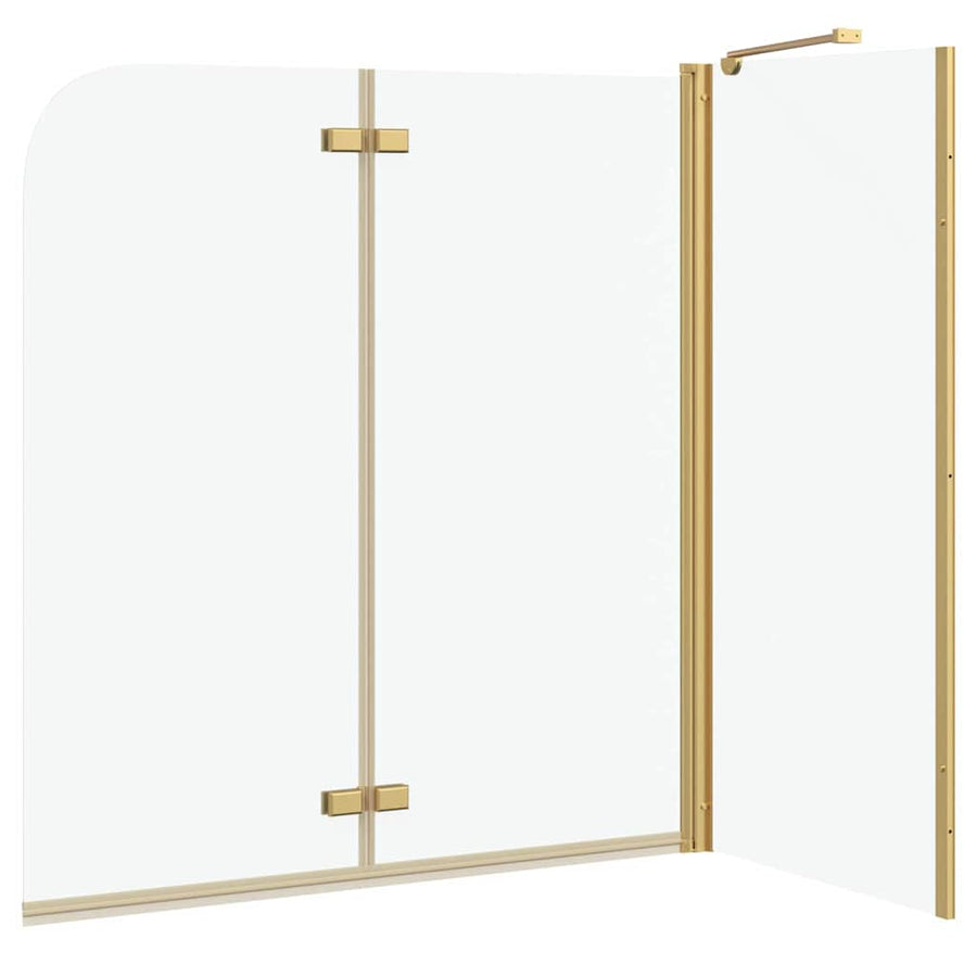 Douche Omhulsel Goud 120 x 68 x 130 cm ESG-glas en aluminium