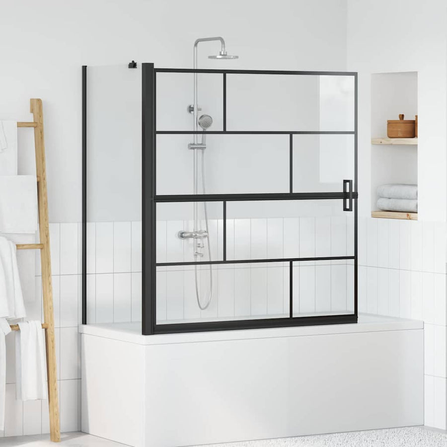 Bad Douche Scherm Zwart en transparant 116 x 67 x 129.5 cm