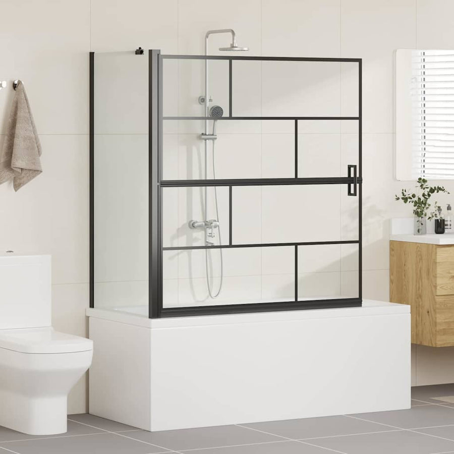 Bad Douche Scherm Zwart en transparant 116 x 67 x 129.5 cm