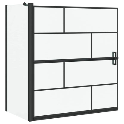 Bad Douche Scherm Zwart en transparant 116 x 67 x 129.5 cm
