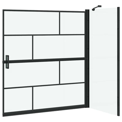 Bad Douche Scherm Zwart en transparant 116 x 67 x 129.5 cm