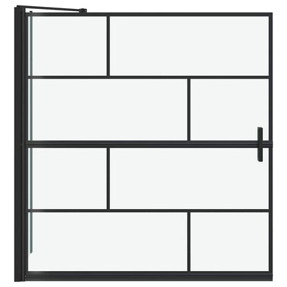 Bad Douche Scherm Zwart en transparant 116 x 67 x 129.5 cm