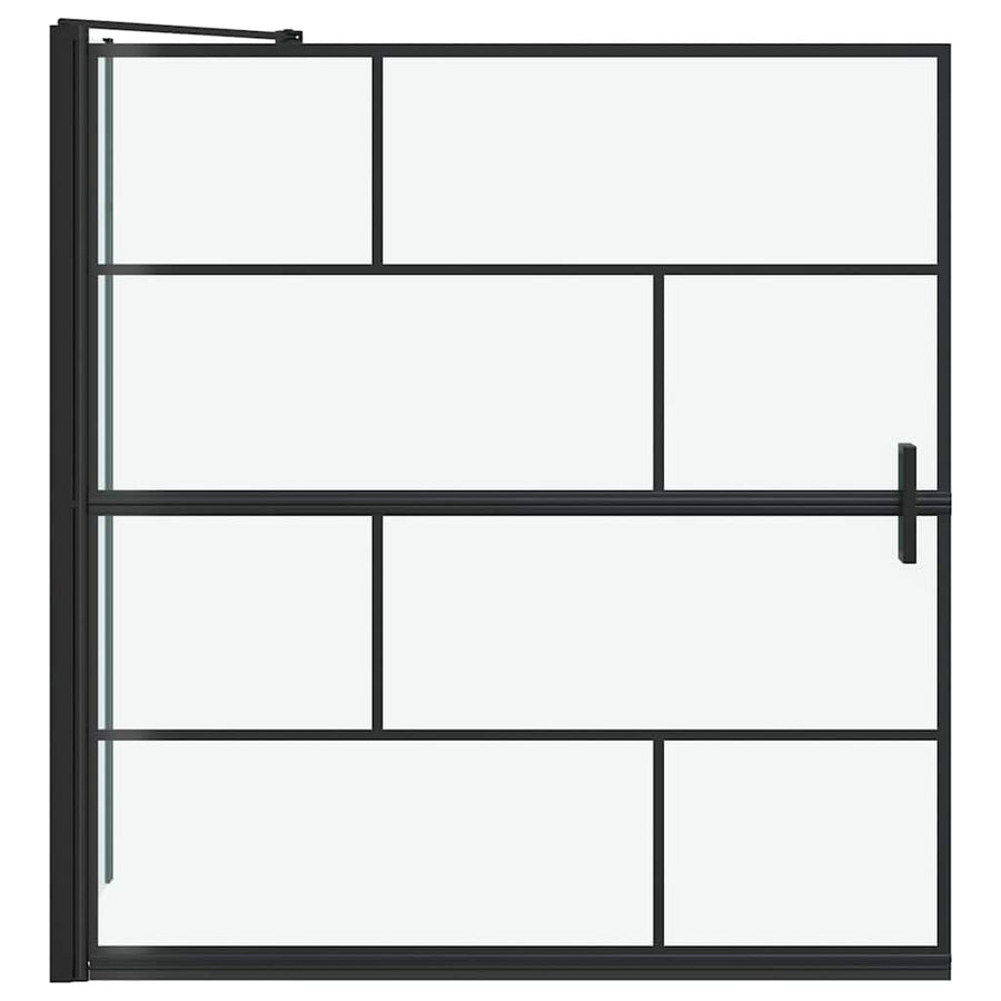 Bad Douche Scherm Zwart en transparant 116 x 67 x 129.5 cm