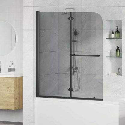 Douche Omhulsel Zwart 95 x 140 cm ESG-glas en aluminium