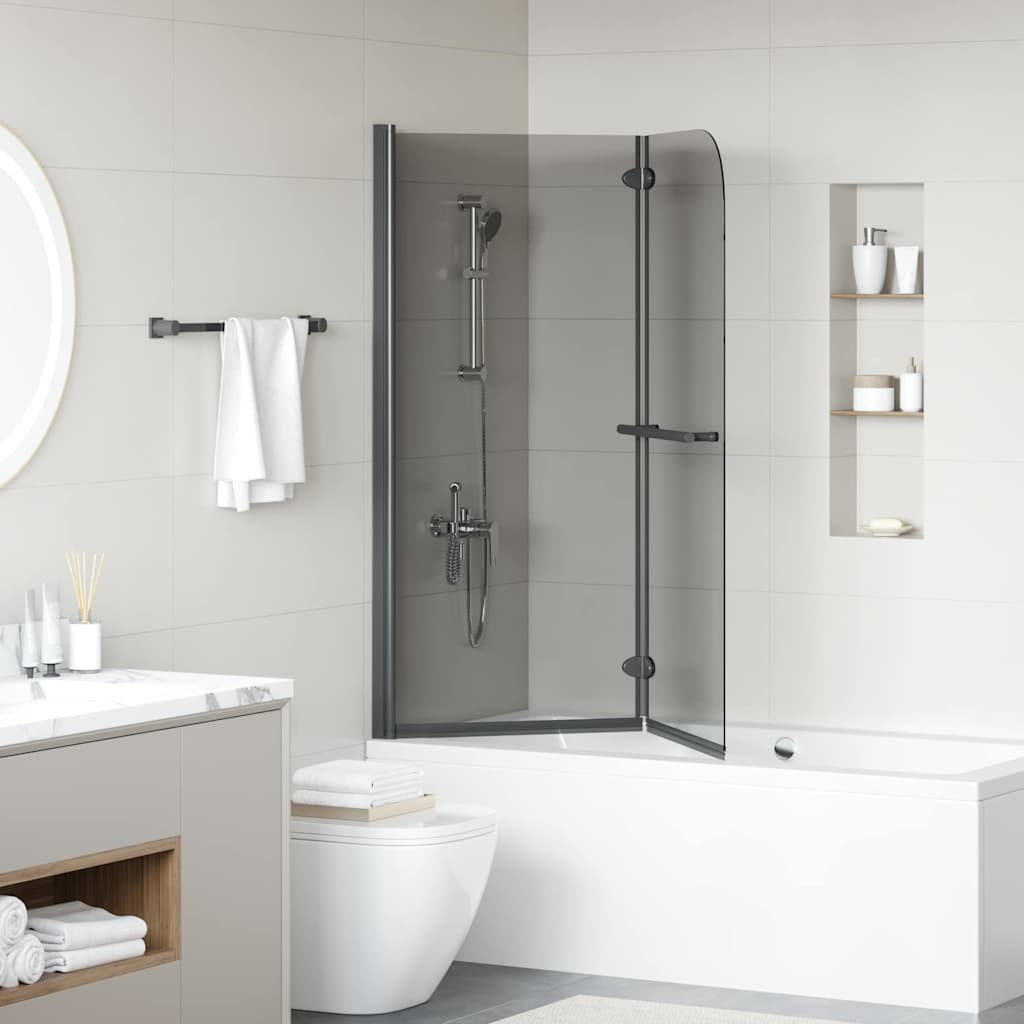 Douche Omhulsel Zwart 95 x 140 cm ESG-glas en aluminium
