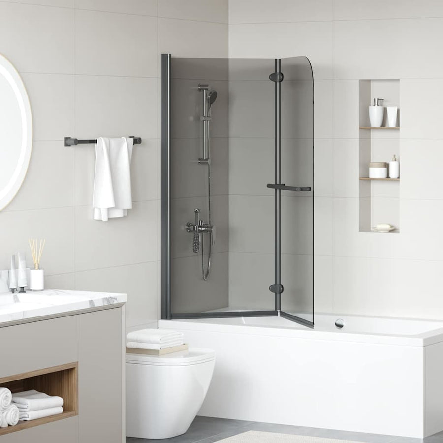 Douche Omhulsel Zwart 95 x 140 cm ESG-glas en aluminium