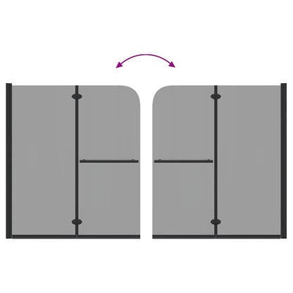 Douche Omhulsel Zwart 95 x 140 cm ESG-glas en aluminium