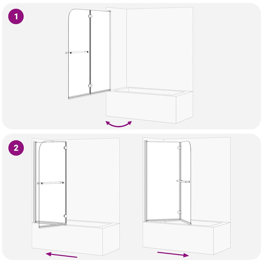 Douche Omhulsel Zwart 95 x 140 cm ESG-glas en aluminium