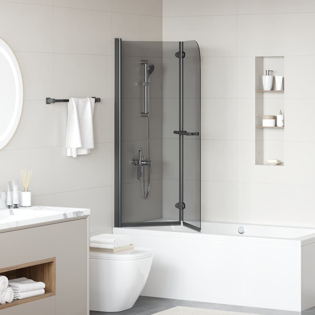Douche Omhulsel Zwart 120 x 140 cm ESG-glas en aluminium