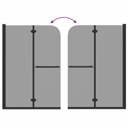 Douche Omhulsel Zwart 120 x 140 cm ESG-glas en aluminium